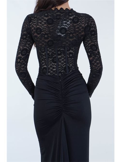 Body Zerto in pizzo elastico Alma Sanchez | ZERTO-MXNERO